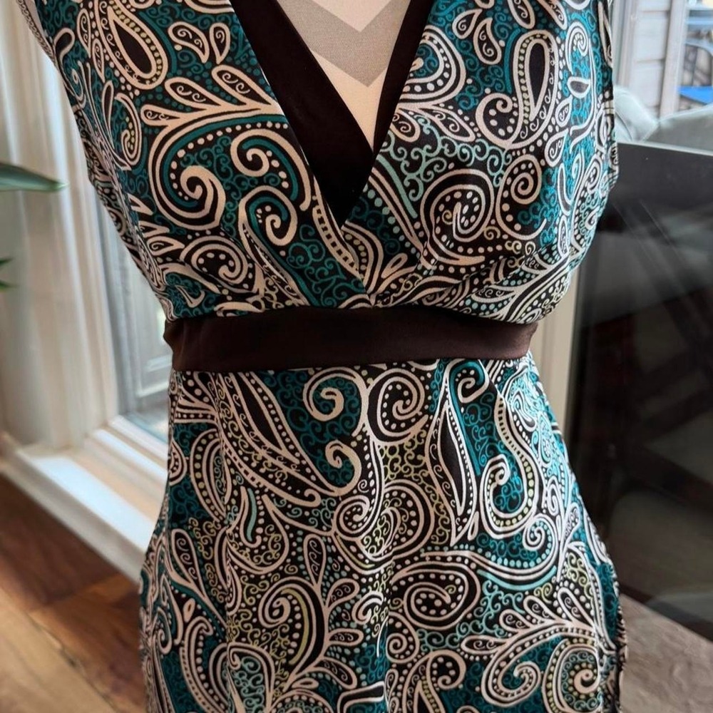 Vintage Y2K Paisley Print Top XL